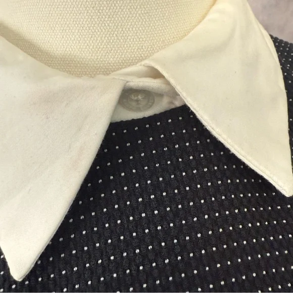 Lauren Ralph Lauren Black Midi Dress with White Collar - Picture 12 of 16